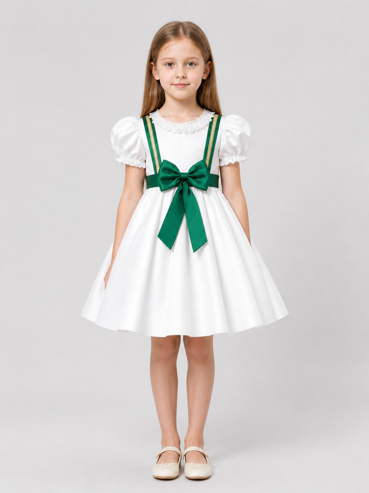 Princess Party Dress with Puff Sleeves