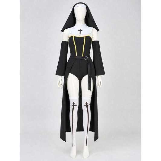 Hooded Cosplay and Halloween Costume on-model view