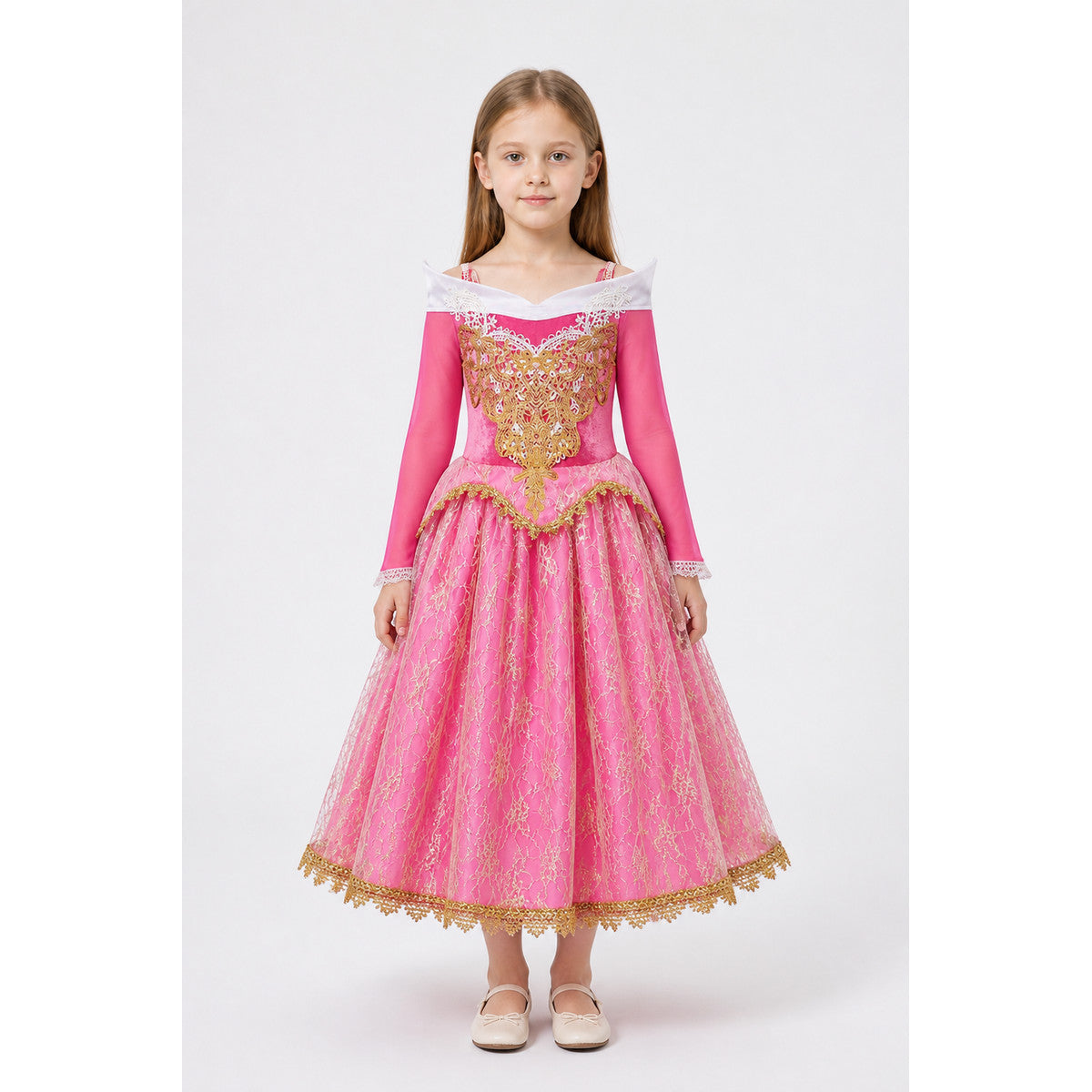 Full-Skirted Aurora Princess Dress with Embroidery main product view