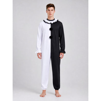 Clown Costume: Black and White Jumpsuit