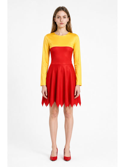 The Simpsons Cosplay Costume, Red and Yellow Dress main product view