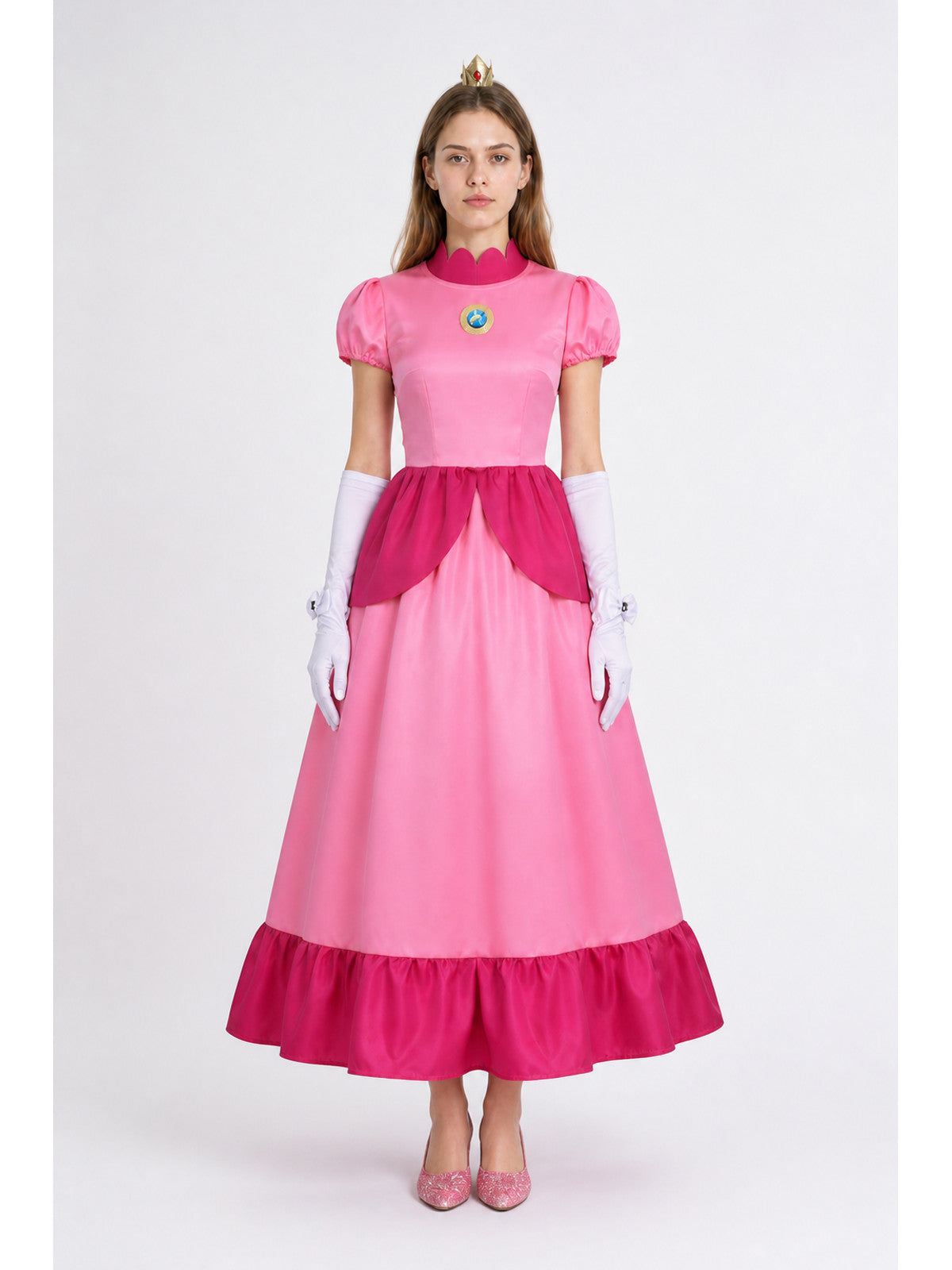 Rosalina Long Dress with Gloves and Brooch main product view