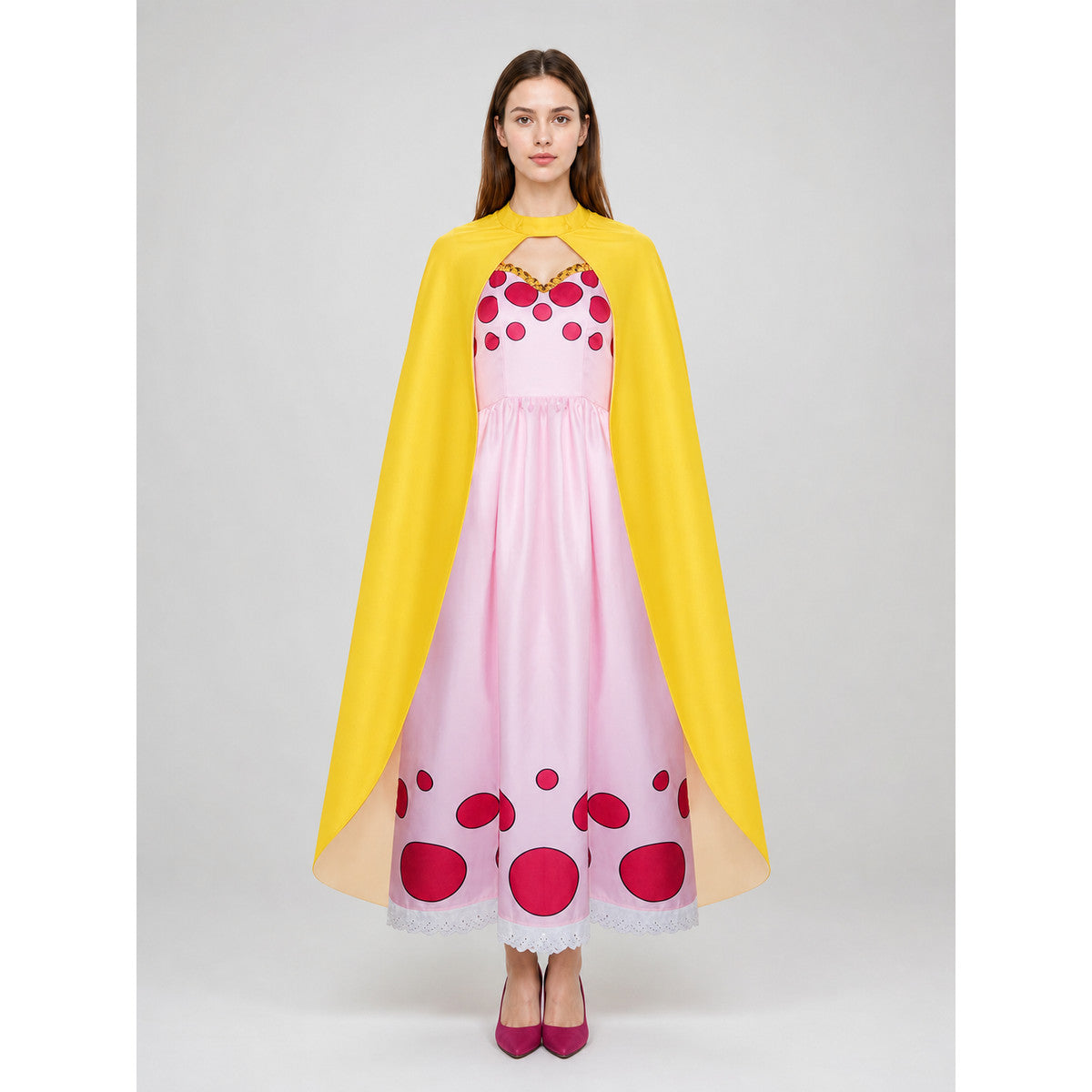 Charlotte Linlin Cosplay Costume: Dress, Cloak, and Hat