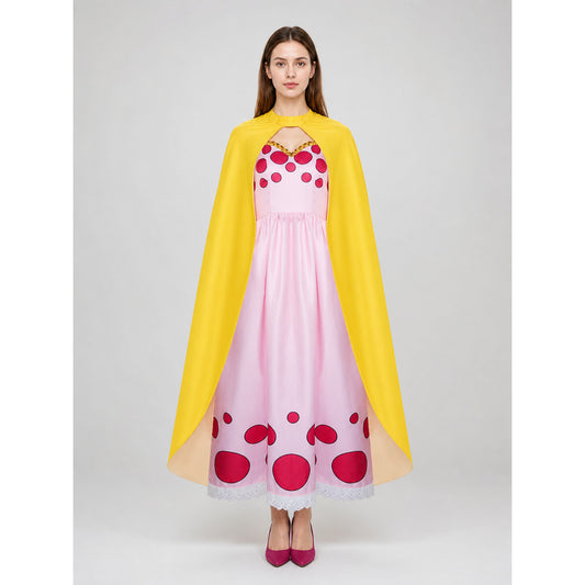 Charlotte Linlin Cosplay Costume: Dress, Cloak, and Hat