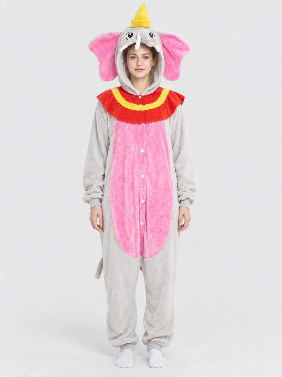 Elephant Flannel Kigurumi Pajama with Hood
