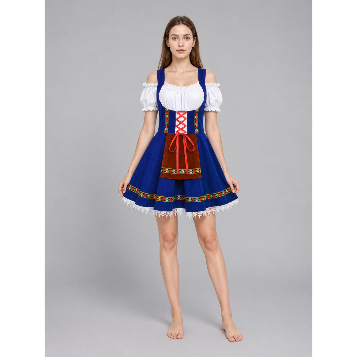 National costume with apron and trim