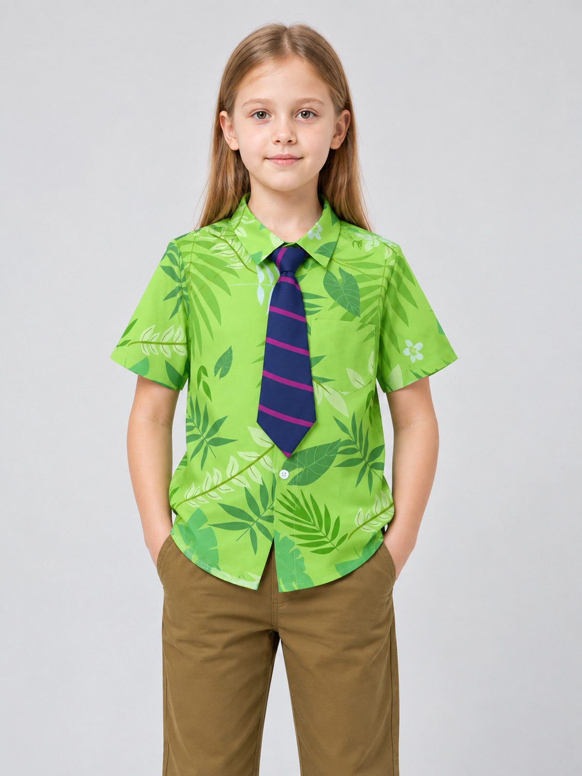 Children's Stage Costume: Shirt and Tie on-model view