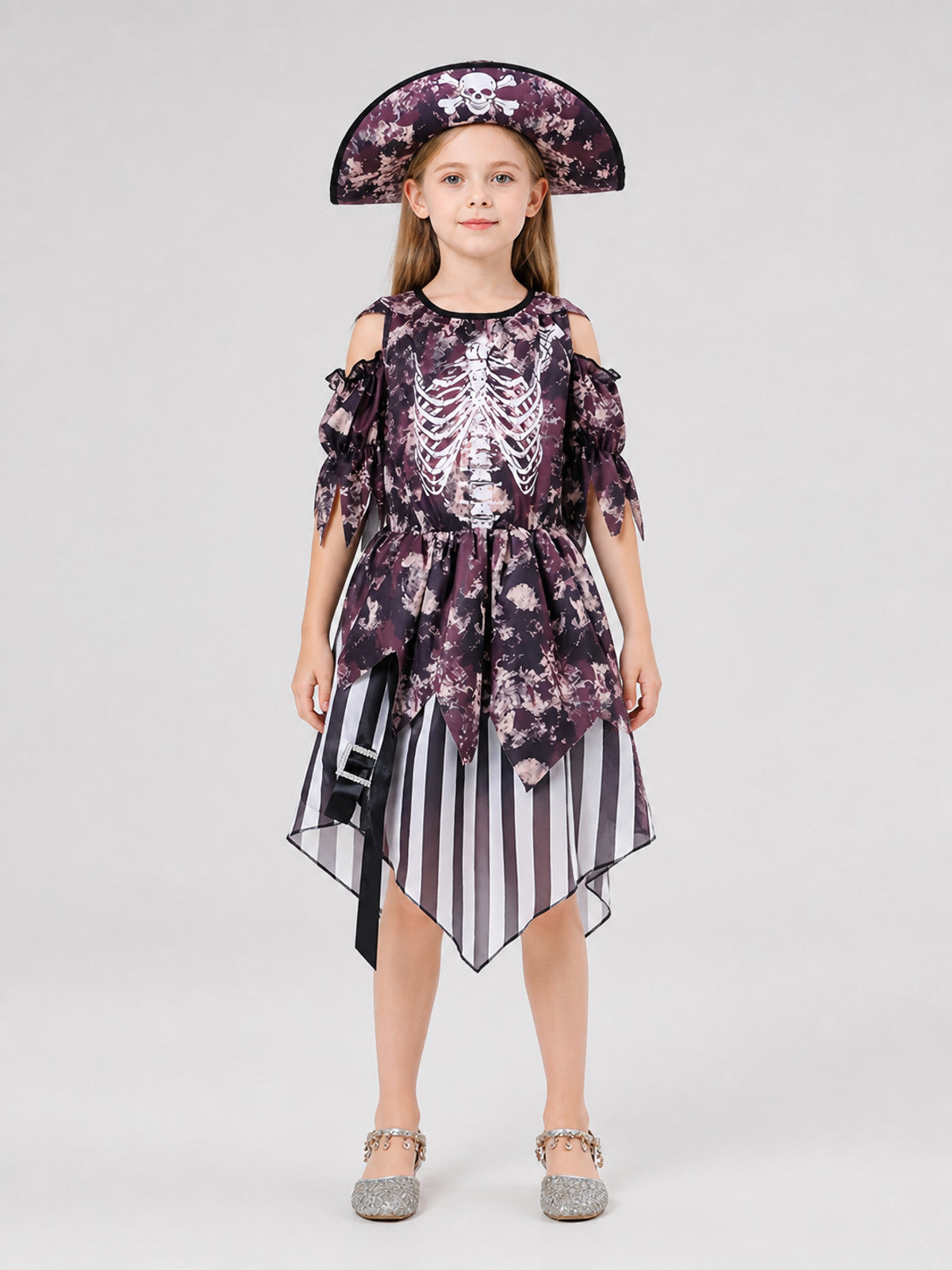 Pirate Dress for Cosplay, Halloween, and Stage Performances on-model view