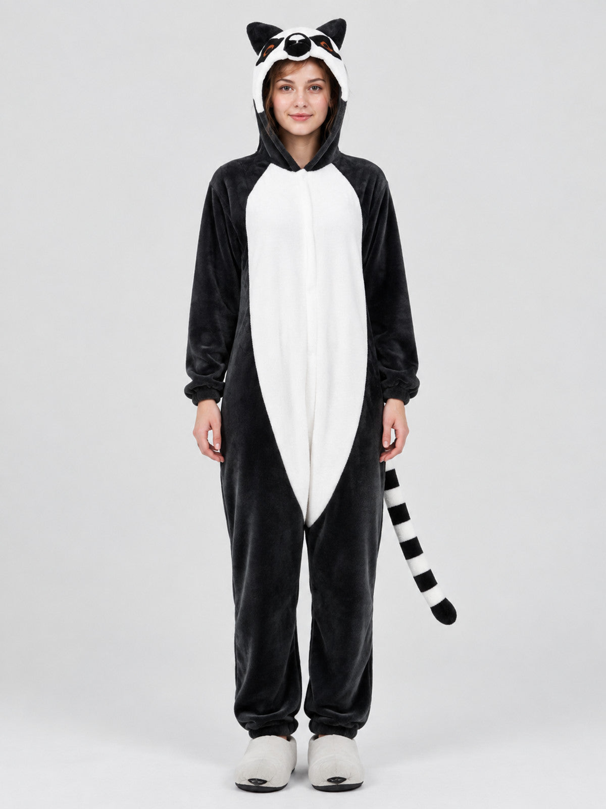 Panda Hooded Pajama Jumpsuit with Ears