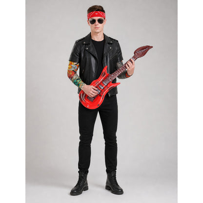 Rock outfit with bandana, glasses, and accessories