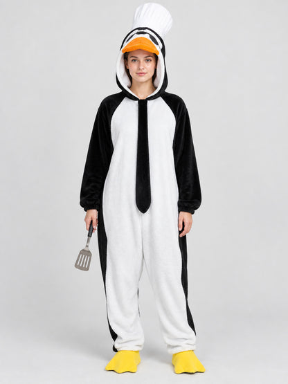Penguin Hooded Kigurumi Pajama with Orange Beak