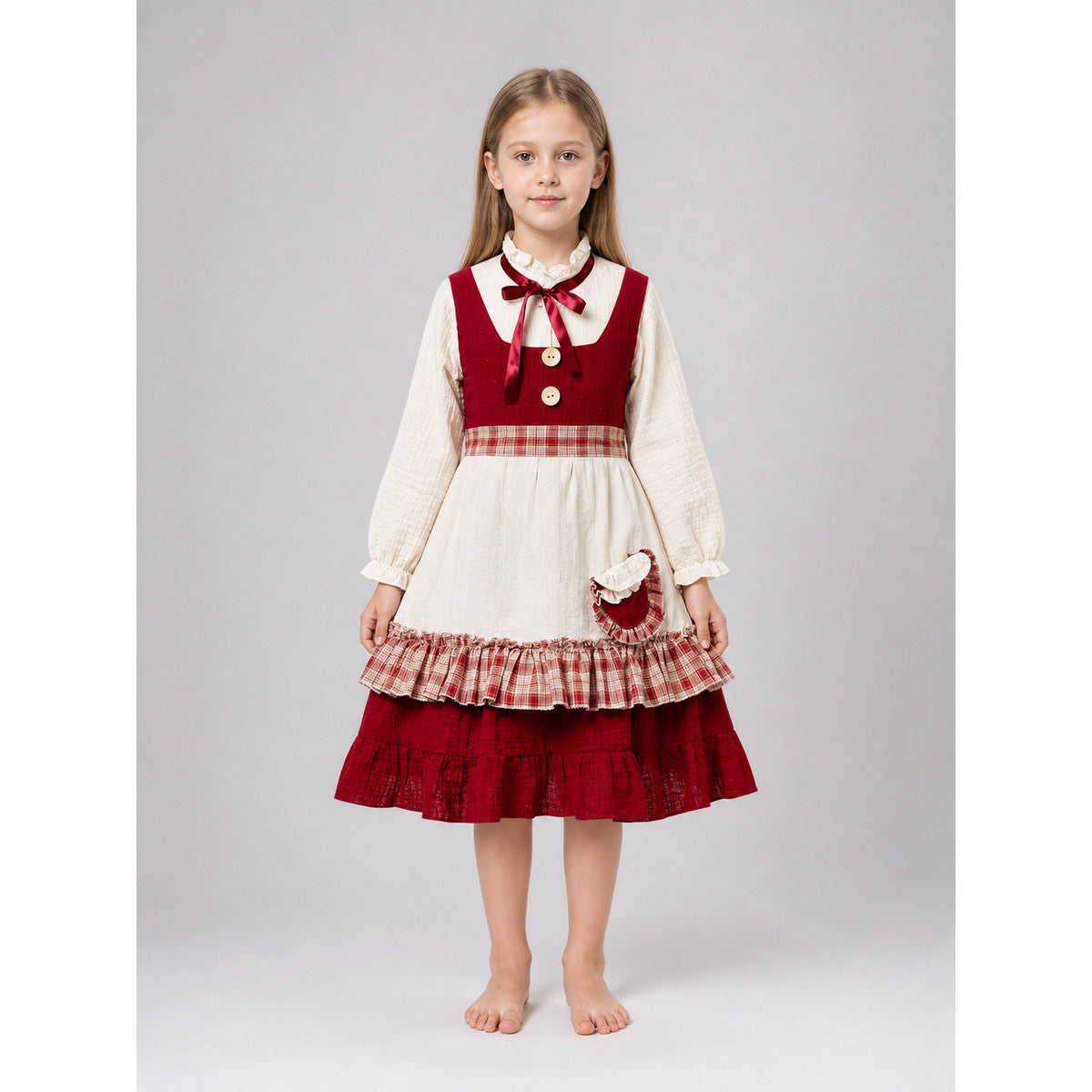 Red Riding Hood Costume Dress front view