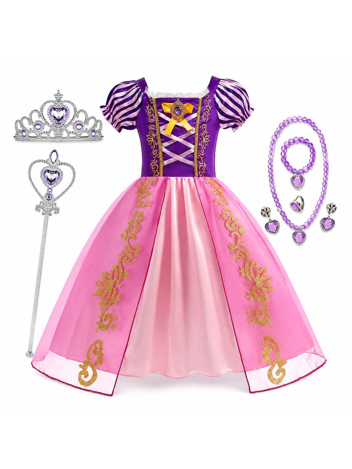 2026 Girl Princess Dress Costume Princess Cosplay Halloween Carnival Party