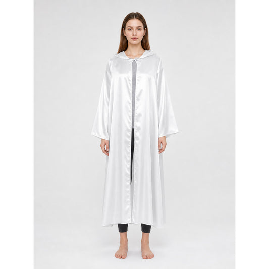 White hooded robe for Jedi cosplay