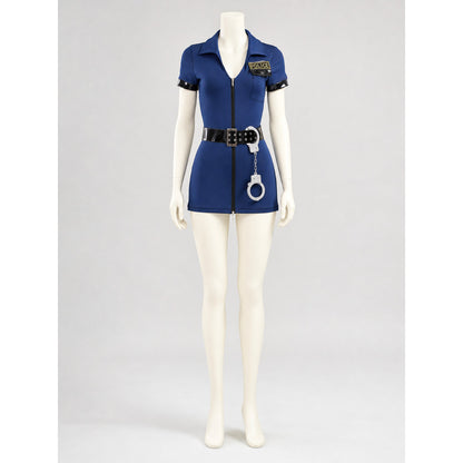 Police Costume with Shorts for Halloween Cosplay