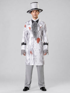 Costume with Top Hat and Neck Accessory