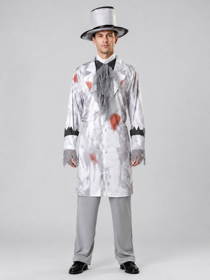 Costume with Top Hat and Neck Accessory on-model view