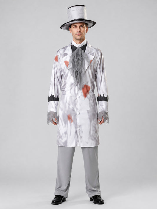 Costume with Top Hat and Neck Accessory on-model view