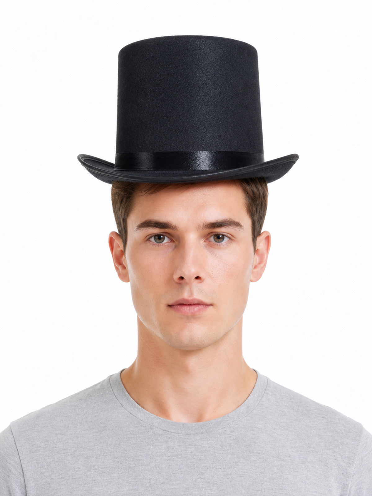Wide-Brimmed Carnival Top Hat front view