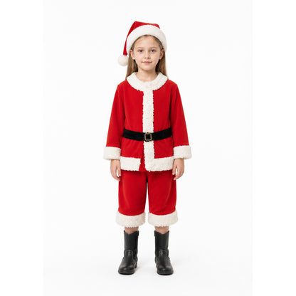 Red Santa Claus Costume with White Trim main product view
