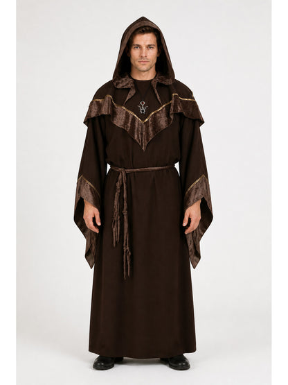 Halloween Wizard Costume: Long Hooded Robe