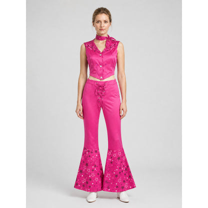 Barbie Cosplay Costume: Top, Flared Pants, and Scarf