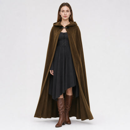 Brown Hooded Costume Cape