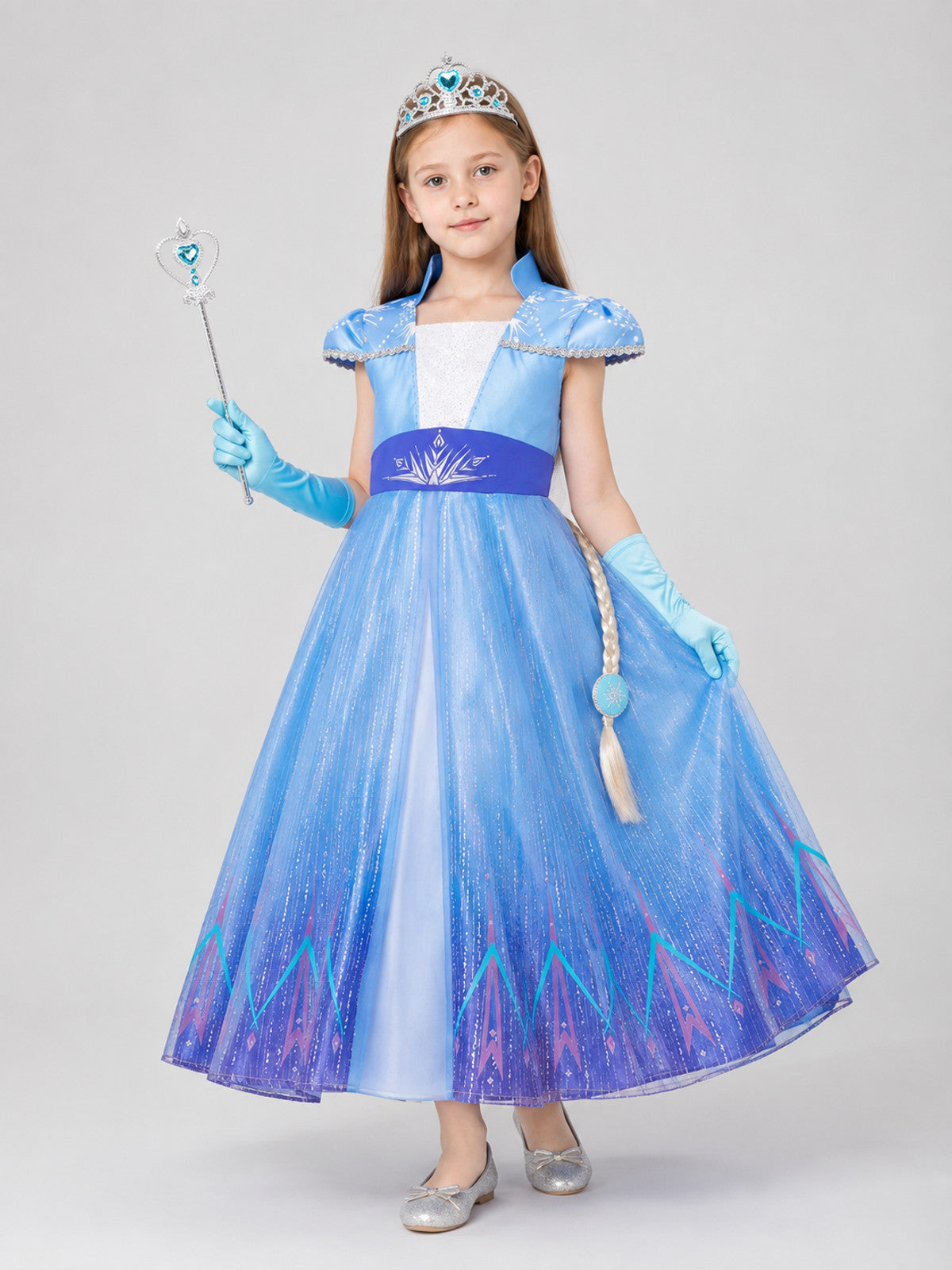 Costume Dress with a Full Layered Skirt on-model view