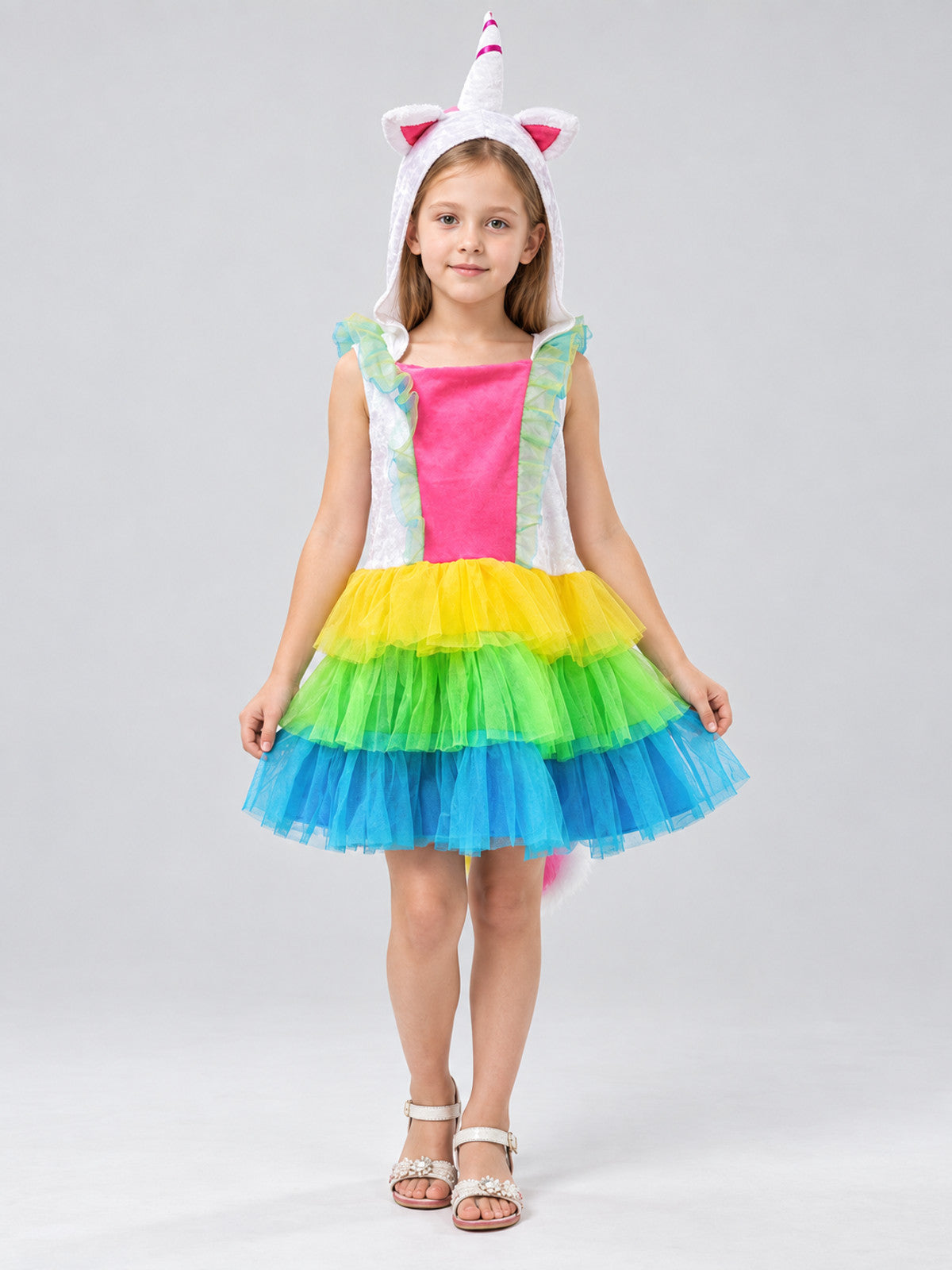 Kids' Unicorn Costume: Dress with Tail