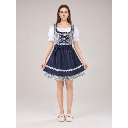 Folk Dress in Bavarian Style with Apron