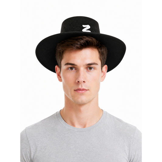 Black Carnival Hat in Zorro Style