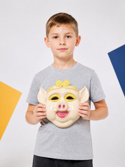 Carnival Pig Head Mask with Ears and Snout