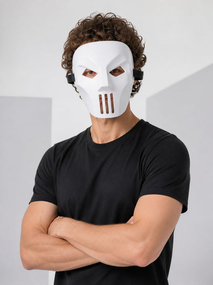 White Cosplay Mask with Ventilation for Halloween
