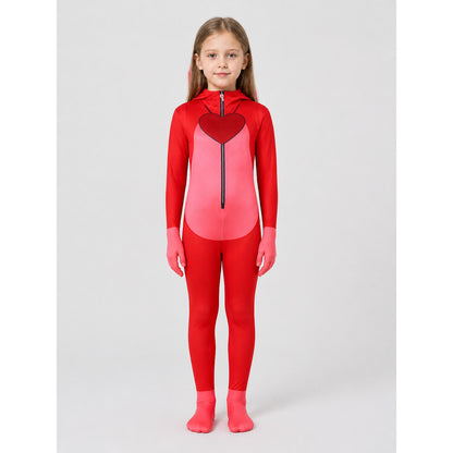 Red Bear Costume with Mask for Cosplay on-model view