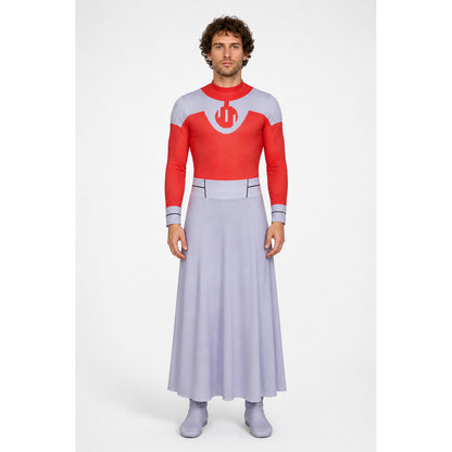 Red and Gray Cosplay Jumpsuit Costume