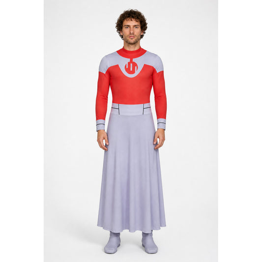 Red and Gray Cosplay Jumpsuit Costume main product view