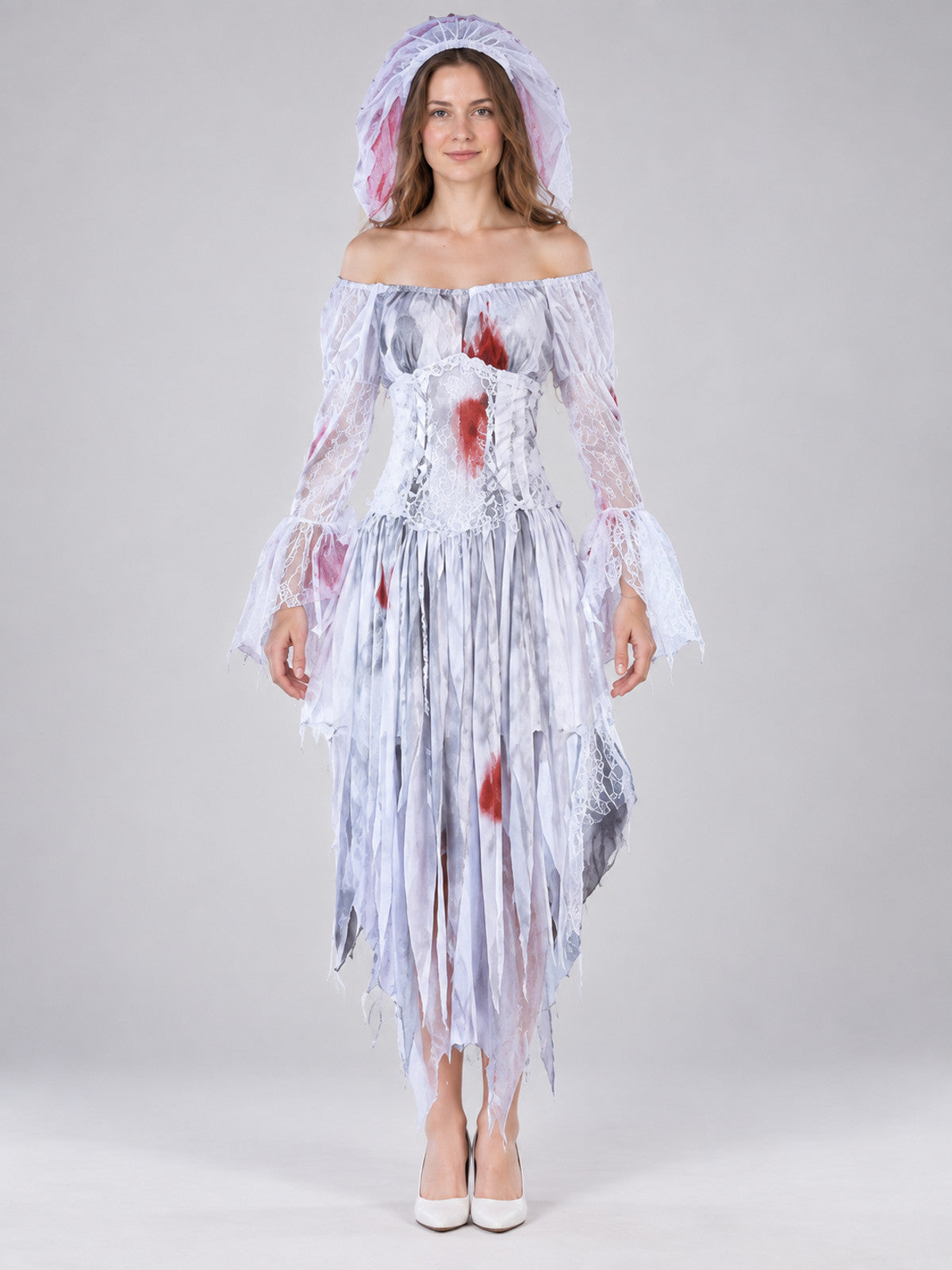 Ghost Bride White Lace Carnival Costume