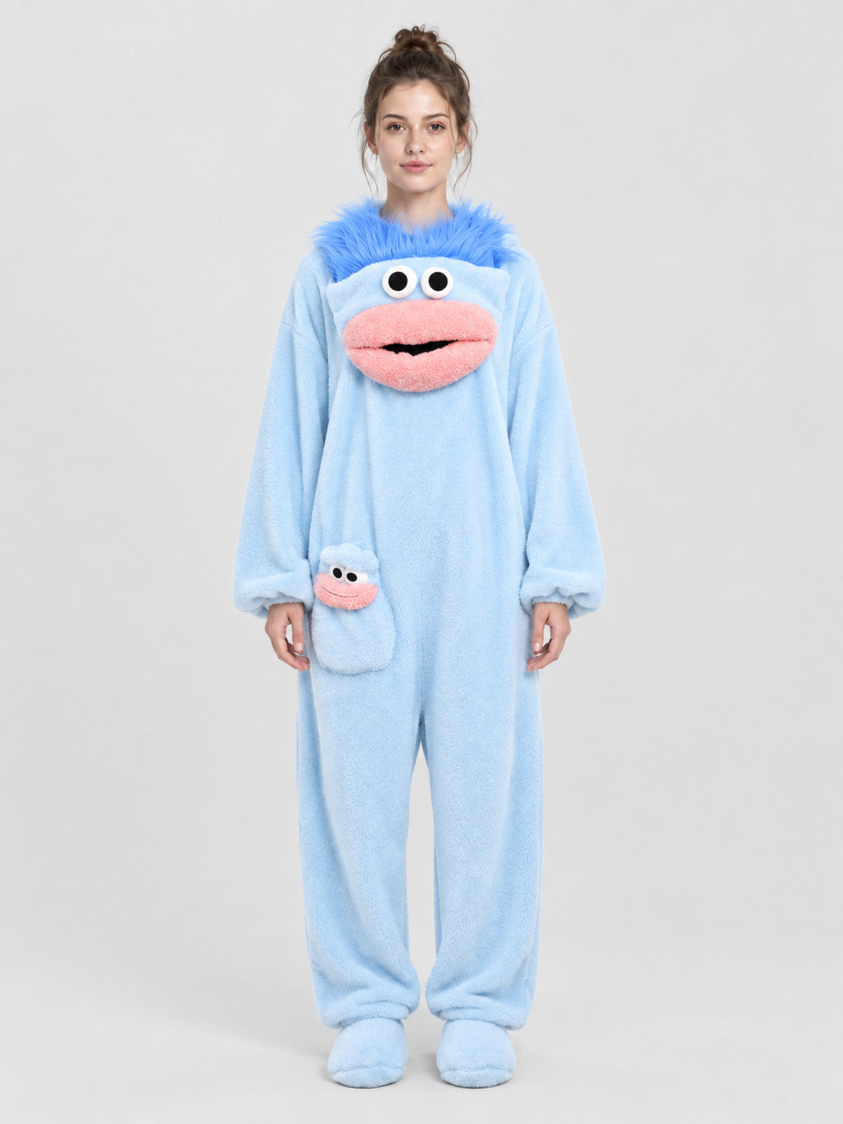 Insulated Fleece Jumpsuit Pajama in Coral Fleece