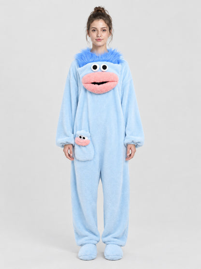 Insulated Fleece Jumpsuit Pajama in Coral Fleece