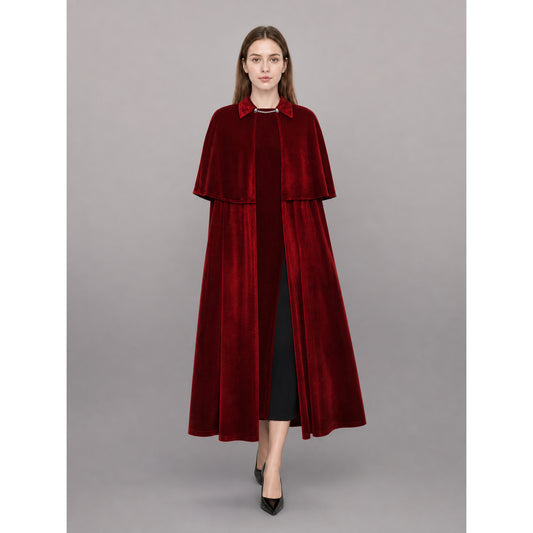Burgundy costume cape, medieval look