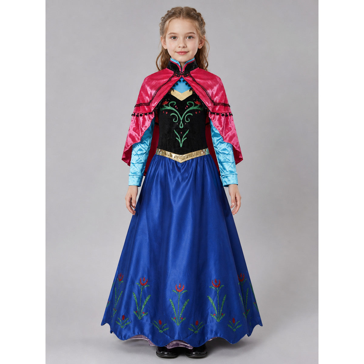 Princess Costume with Cape, Sleeves, and Skirt