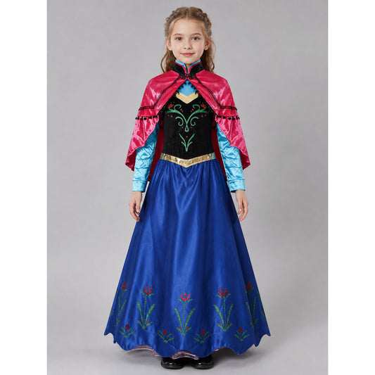Princess Costume with Cape, Sleeves, and Skirt