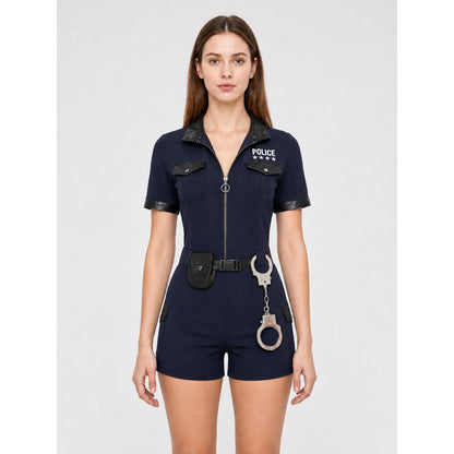 Police cosplay costume with cap
