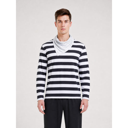 Striped Robber Costume for Cosplay