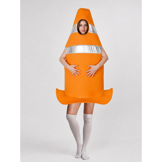 Adult Orange Traffic Cone Costume for Parties