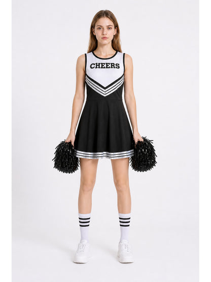 Sleeveless Cheerleading Dress with White Stripes main product view