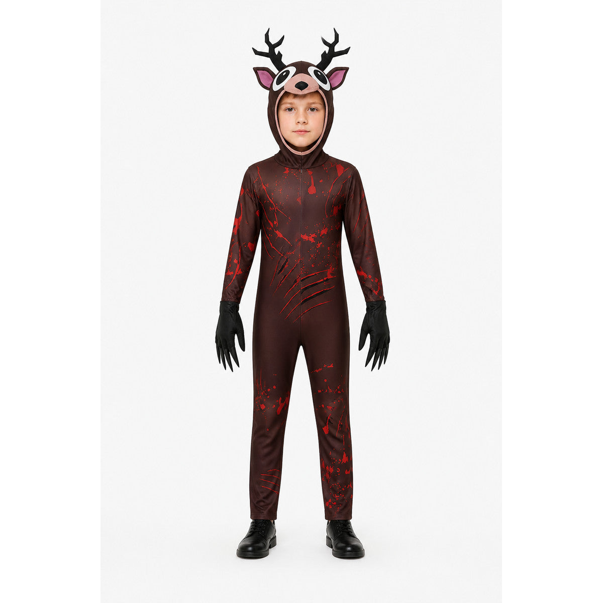 Scary Deer Costume with Antlers and Claws for Halloween main product view