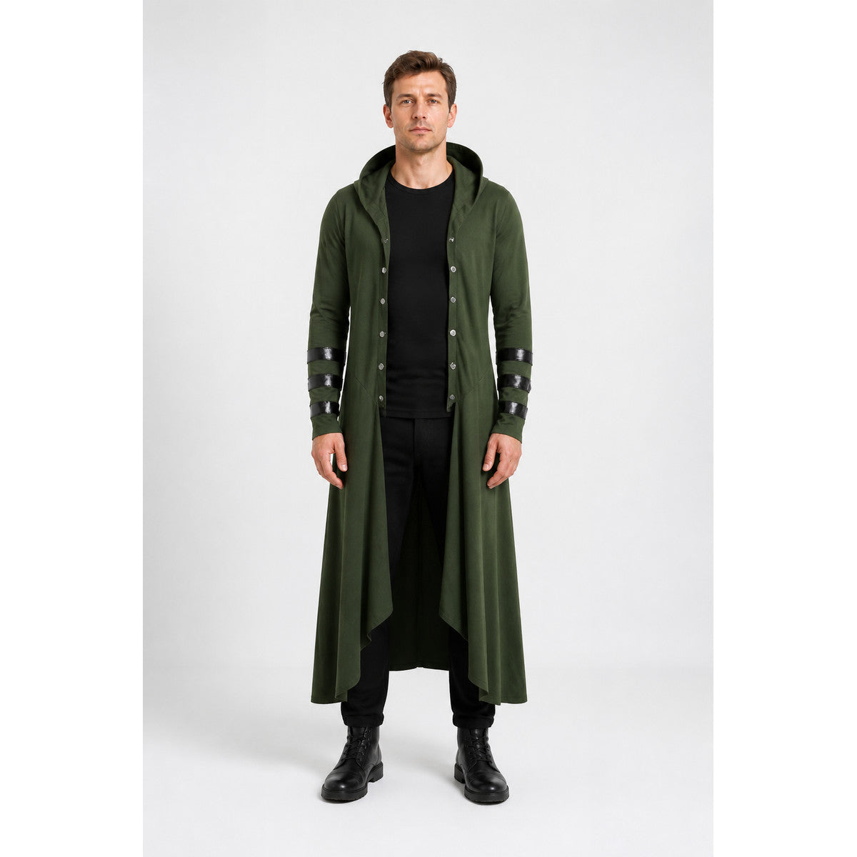 Gothic Hooded Coat with Buttons main product view