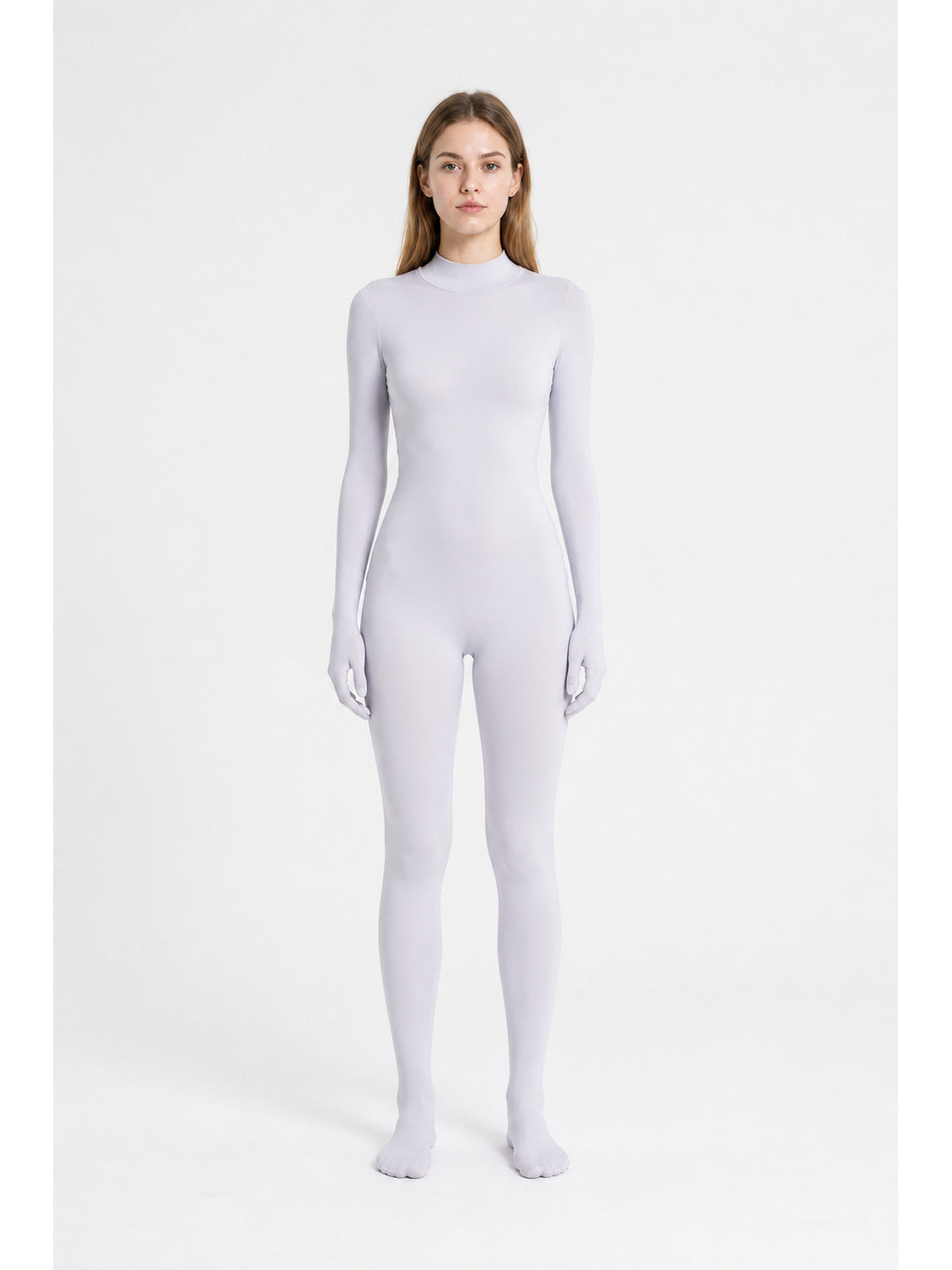 White Jumpsuit with Covered Hands and Feet main product view