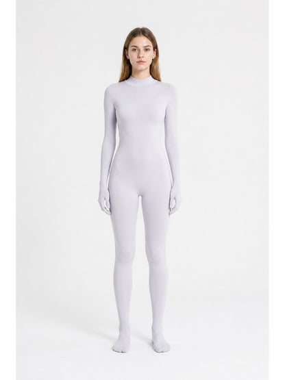 White Jumpsuit with Covered Hands and Feet main product view